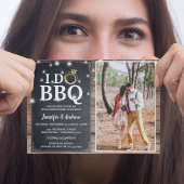 Rustieke Charme 'IK DOE BBQ' Verlovingsfeest Kaart