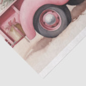 Rustieke charme: kerstboom Boerderij roze truck Tissuepapier (Detail)