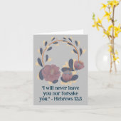 Rustieke charme Paarse grijze krans religieus leeg Kaart (Gele Bloem)