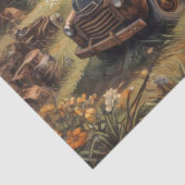 Rustieke charme:  pick-up & boerderij decoupage tissuepapier (Detail)