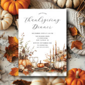 Rustieke charme Thanksgiving diner Kaart