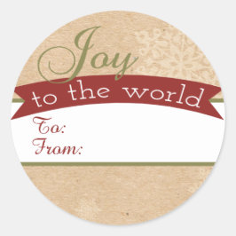 Rustieke charme Vreugde aan de wereld vakantie cad Ronde Sticker