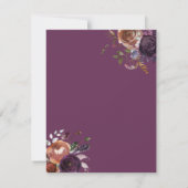 Rustieke Chateau Butterum & Plum Floral Save The Date (Achterkant)