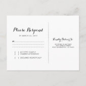 Rustieke Chateau Stenen Kerk Lichten Bruiloft RSVP Uitnodiging Briefkaart (Achterkant)