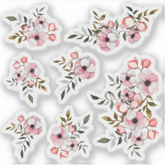 Rustieke Cherry Blossom Sakura Waterverf Planner Sticker (Voorkant)