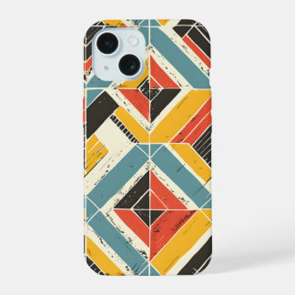 Rustieke Chevron Mozaïek iPhone 15 Case