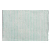 Rustieke Chic Aqua Stripes Sweet Dreams Kussensloop (Achterkant)