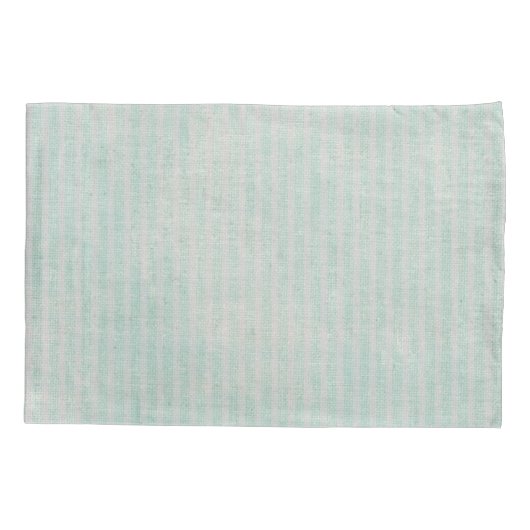 Rustieke Chic Aqua Stripes Sweet Dreams Kussensloop (Achterkant)