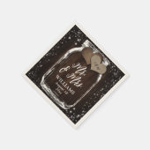 Rustieke Chic Barn Wood Mason Jar Mr & Mrs Wedding Servet (Hoek)