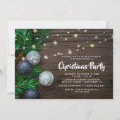 Rustieke Chic Bedrijfs Kerstfeest Kaart (Voorkant)