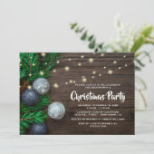 Rustieke Chic Bedrijfs Kerstfeest Kaart (Staand voorkant)