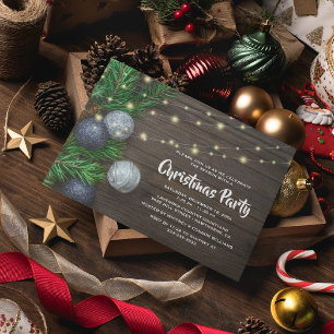 Rustieke Chic Bedrijfs Kerstfeest Kaart