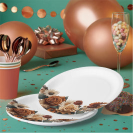 Rustieke Chic Bloemen Huwelijk Papieren Bordje