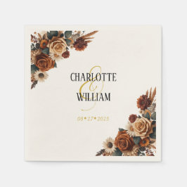 Rustieke Chic Bloemen Huwelijk Servet