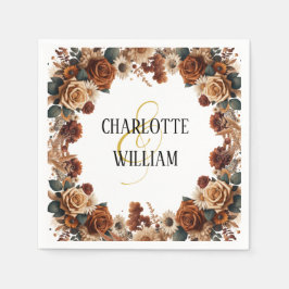 Rustieke Chic Bloemen Huwelijk Servet