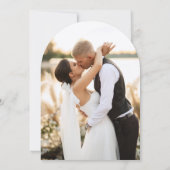 Rustieke Chic Boho Wildflowers en foto bruiloft Kaart (Achterkant)