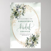 Rustieke Chic Botanische Bruiloft Feest Welkomstbo Poster (Voorkant)