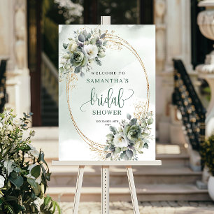 Rustieke Chic Botanische Bruiloft Feest Welkomstbo Poster
