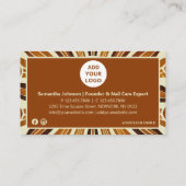 Rustieke Chic Business Logo Nail Salon Fotocollage Visitekaartje (Achterkant)