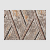 Rustieke Chic Chevron Geometrische Hout Textuur Tissuepapier (Voorkant)