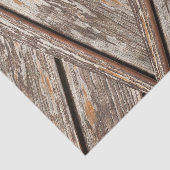 Rustieke Chic Chevron Geometrische Hout Textuur Tissuepapier (Detail)