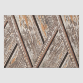 Rustieke Chic Chevron Geometrische Hout Textuur Tissuepapier