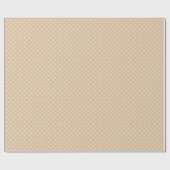 Rustieke Chic Cream Polka Dots op Tan achtergrond Cadeaupapier (Vlak)