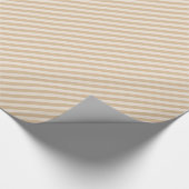 Rustieke Chic Cream & Tan Stripes Cadeaupapier (Hoek)