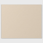 Rustieke Chic Cream & Tan Stripes Cadeaupapier (Vlak)