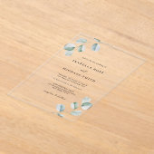 Rustieke Chic Eucalyptus bruiloft uitnodiging (Laagn)