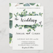 Rustieke Chic Eucalyptus bruiloft uitnodiging (Voorkant / Achterkant)