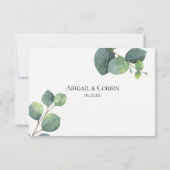 Rustieke Chic Eucalyptus Wedding RSVP Kaartje (Achterkant)