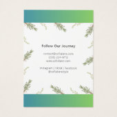 Rustieke Chic Foliage Keuken Stijl Display Kaart (Achterkant)