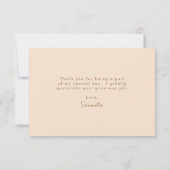 Rustieke Chic Gele Bloem Bruiloft Feest Bedankkaart (Achterkant)