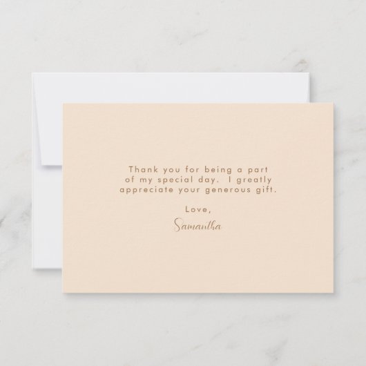 Rustieke Chic Gele Bloem Bruiloft Feest Bedankkaart (Achterkant)