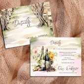 Rustieke Chic Grapevine Vineyard Wedding Details Briefkaart