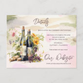Rustieke Chic Grapevine Vineyard Wedding Details Briefkaart (Voorkant)