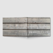 Rustieke Chic Grijs Barnwood Bruiloft Gastenboek (Volledig)