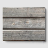 Rustieke Chic Grijs Barnwood Bruiloft Gastenboek (Achterkant)
