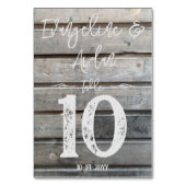 Rustieke Chic Grijs Barnwood Bruiloft Kaart (Achterkant)