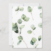 Rustieke Chic Groene Huwelijksmenu Kaart (Achterkant)