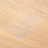 Rustieke Chic Hand getrokken paar Dusty Blue Weddi Acryl Uitnodigingen (Laagn)