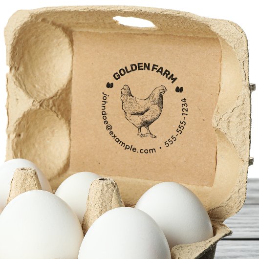 Rustieke Chic Hen Egg Stamp Rubberstempel