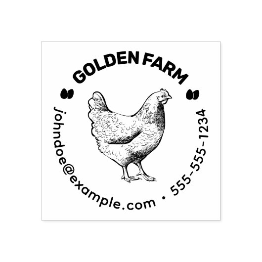 Rustieke Chic Hen Egg Stamp Rubberstempel (Afrduk)