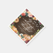 Rustieke Chic Herfst Bloemstuk Thanksgiving Dinner Servet (Hoek)