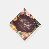 Rustieke Chic Herfst Bloemstuk Thanksgiving Dinner Servet (Hoek)