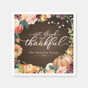 Rustieke Chic Herfst Bloemstuk Thanksgiving Dinner Servet