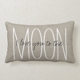 Rustieke Chic I Love You to the Moon Kussen