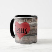 rustieke chic IK HOU VAN JESUS | Mok (Voorkant links)