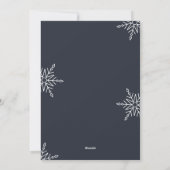 Rustieke Chic Kerstmis Sneeuwvlokken met Foto Feestdagenkaart (Achterkant)